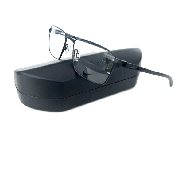 New NIKE Frames Black Glasses 8140 001 54 17 140 Metal Men's Full Rim Eyeglasse - Picture 1 of 11